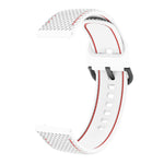 Pour bracelet de rechange en silicone bicolore avec surpiqûres pour Samsung Galaxy Watch Active 2, 20 mm
