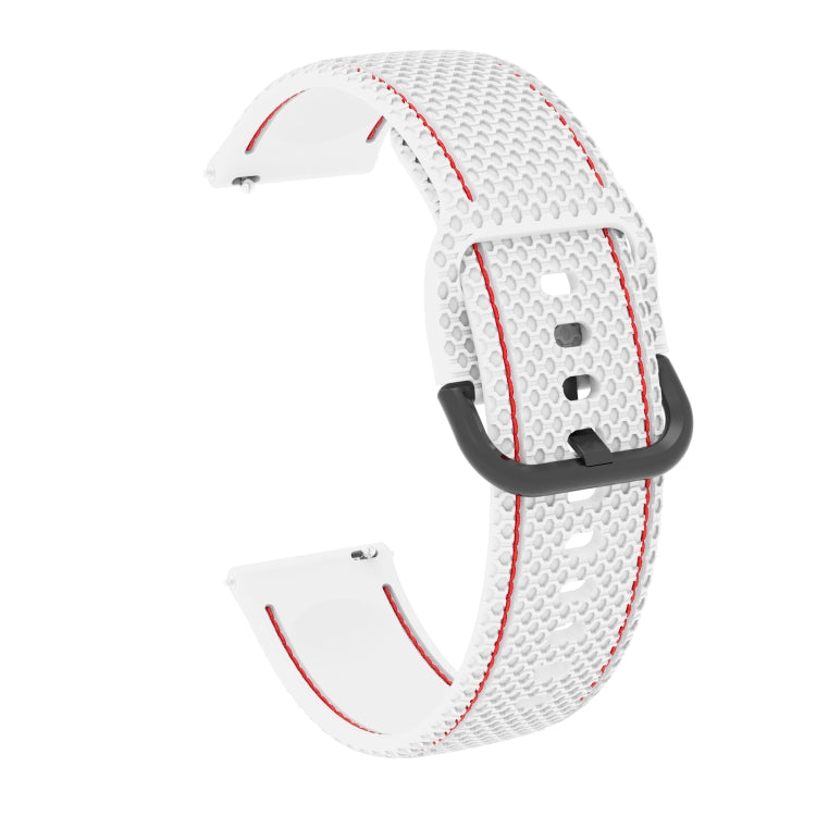 Pour bracelet de rechange en silicone bicolore avec surpiqûres pour Samsung Galaxy Watch Active 2, 20 mm
