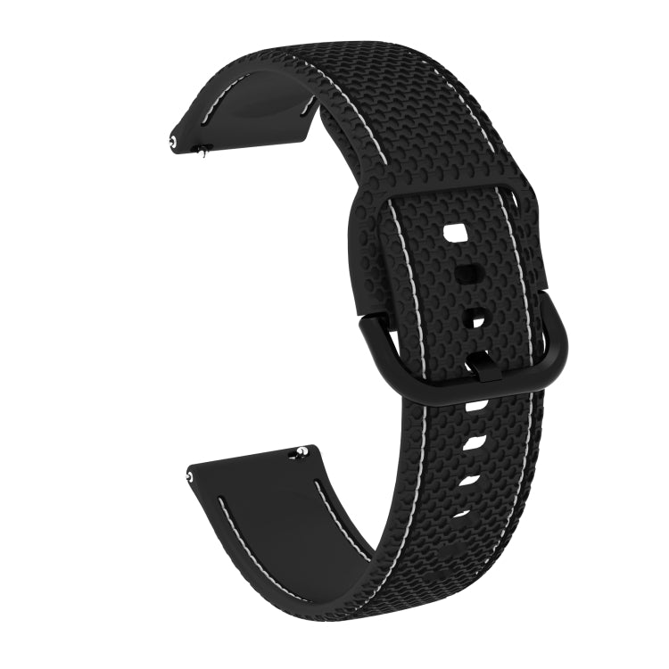 Pour bracelet de rechange en silicone bicolore avec surpiqûres pour Samsung Galaxy Watch Active 2, 20 mm