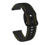Pour bracelet de rechange en silicone bicolore avec surpiqûres pour Samsung Galaxy Watch Active 2, 20 mm