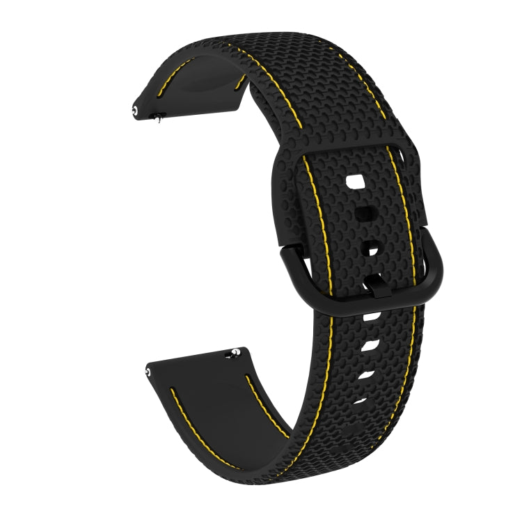 Pour bracelet de rechange en silicone bicolore avec surpiqûres pour Samsung Galaxy Watch Active 2, 20 mm