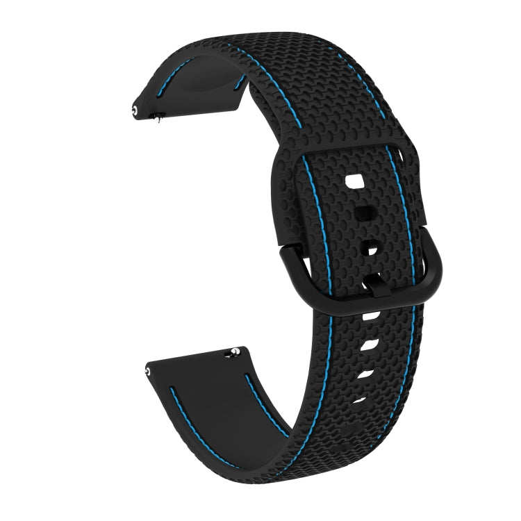Pour bracelet de rechange en silicone bicolore avec surpiqûres pour Samsung Galaxy Watch Active 2, 20 mm