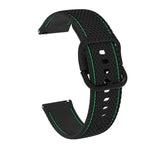 Pour bracelet de rechange en silicone bicolore avec surpiqûres pour Samsung Galaxy Watch Active 2, 20 mm