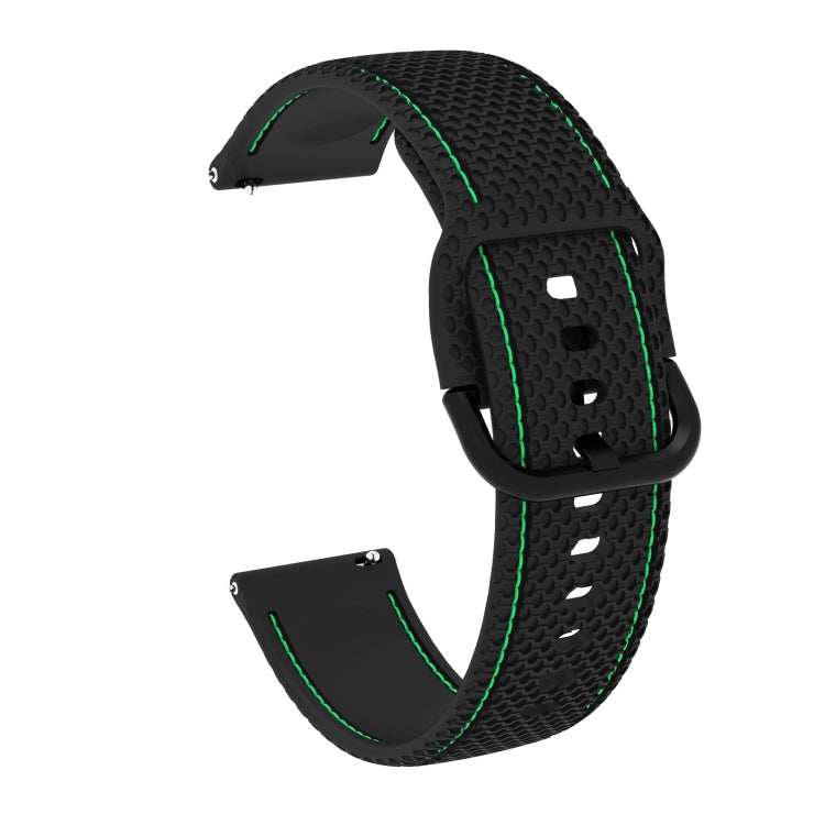 Pour bracelet de rechange en silicone bicolore avec surpiqûres pour Samsung Galaxy Watch Active 2, 20 mm