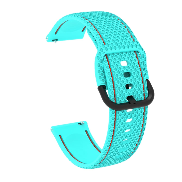 Pour bracelet de rechange en silicone bicolore avec surpiqûres pour Samsung Galaxy Watch Active 2, 20 mm