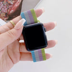 Bracelet de montre de remplacement milanais à quatre couleurs, pour Apple Watch Series 7 41mm / & 6 & SE & 5 & 4 40mm, pour Apple Watch Series 7 45mm / & 6 & SE & 5 & 4 44mm