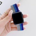 Bracelet de montre de remplacement milanais à quatre couleurs, pour Apple Watch Series 7 41mm / & 6 & SE & 5 & 4 40mm, pour Apple Watch Series 7 45mm / & 6 & SE & 5 & 4 44mm
