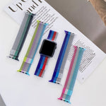 Bracelet de montre de remplacement milanais à quatre couleurs, pour Apple Watch Series 7 41mm / & 6 & SE & 5 & 4 40mm, pour Apple Watch Series 7 45mm / & 6 & SE & 5 & 4 44mm