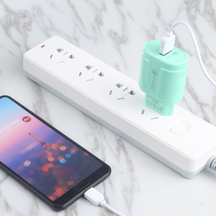 Chargeur de voyage Macarons USB unique QC3.0, prise EU, prise US