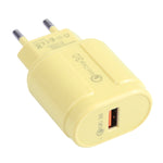 Chargeur de voyage Macarons USB unique QC3.0, prise EU, prise US