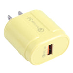 Chargeur de voyage Macarons USB unique QC3.0, prise EU, prise US