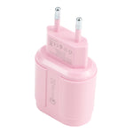 Chargeur de voyage Macarons USB QC3.0 + double ports USB 2.1A, prise EU, prise US
