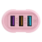 Chargeur de voyage Macarons USB QC3.0 + double ports USB 2.1A, prise EU, prise US