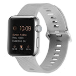 Bracelet de rechange en silicone pour Apple Watch Series, 7 45 mm / 6 & SE & 5 & 4 44 mm / 3 & 2 & 1 42 mm, 7 41 mm / 6 & SE & 5 & 4 40 mm / 3 & 2 & 1 38 mm