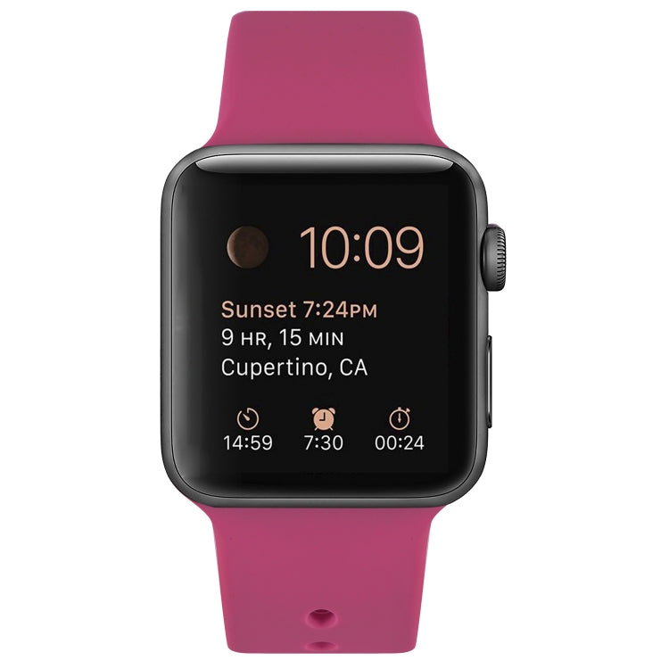Bracelet de montre de remplacement en silicone pour Apple Watch Series, 7 41mm / 6 & SE & 5 & 4 40mm / 3 & 2 & 1 38mm, 7 45mm / 6 & SE & 5 & 4 44mm / 3 & 2 & 1 42mm