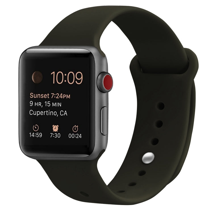 Bracelet de montre de remplacement en silicone pour Apple Watch Series, 7 41mm / 6 & SE & 5 & 4 40mm / 3 & 2 & 1 38mm, 7 45mm / 6 & SE & 5 & 4 44mm / 3 & 2 & 1 42mm