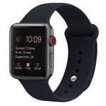 Bracelet de montre de remplacement en silicone pour Apple Watch Series, 7 41mm / 6 & SE & 5 & 4 40mm / 3 & 2 & 1 38mm, 7 45mm / 6 & SE & 5 & 4 44mm / 3 & 2 & 1 42mm
