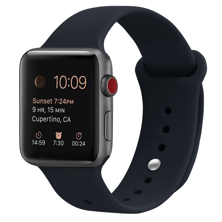 Bracelet de montre de remplacement en silicone pour Apple Watch Series, 7 41mm / 6 & SE & 5 & 4 40mm / 3 & 2 & 1 38mm, 7 45mm / 6 & SE & 5 & 4 44mm / 3 & 2 & 1 42mm