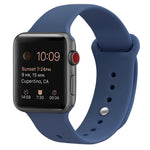 Bracelet de montre de remplacement en silicone pour Apple Watch Series, 7 41mm / 6 & SE & 5 & 4 40mm / 3 & 2 & 1 38mm, 7 45mm / 6 & SE & 5 & 4 44mm / 3 & 2 & 1 42mm