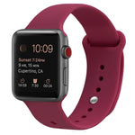 Bracelet de montre de remplacement en silicone pour Apple Watch Series, 7 41mm / 6 & SE & 5 & 4 40mm / 3 & 2 & 1 38mm, 7 45mm / 6 & SE & 5 & 4 44mm / 3 & 2 & 1 42mm