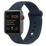 Bracelet de montre de remplacement en silicone pour Apple Watch Series, 7 41mm / 6 & SE & 5 & 4 40mm / 3 & 2 & 1 38mm, 7 45mm / 6 & SE & 5 & 4 44mm / 3 & 2 & 1 42mm