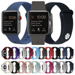 Bracelet de montre de remplacement en silicone pour Apple Watch Series, 7 41mm / 6 & SE & 5 & 4 40mm / 3 & 2 & 1 38mm, 7 45mm / 6 & SE & 5 & 4 44mm / 3 & 2 & 1 42mm