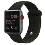 Bracelet de montre de remplacement en silicone pour Apple Watch Series, 7 41mm / 6 & SE & 5 & 4 40mm / 3 & 2 & 1 38mm, 7 45mm / 6 & SE & 5 & 4 44mm / 3 & 2 & 1 42mm
