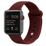 Bracelet de montre de remplacement en silicone pour Apple Watch Series, 7 41mm / 6 & SE & 5 & 4 40mm / 3 & 2 & 1 38mm, 7 45mm / 6 & SE & 5 & 4 44mm / 3 & 2 & 1 42mm