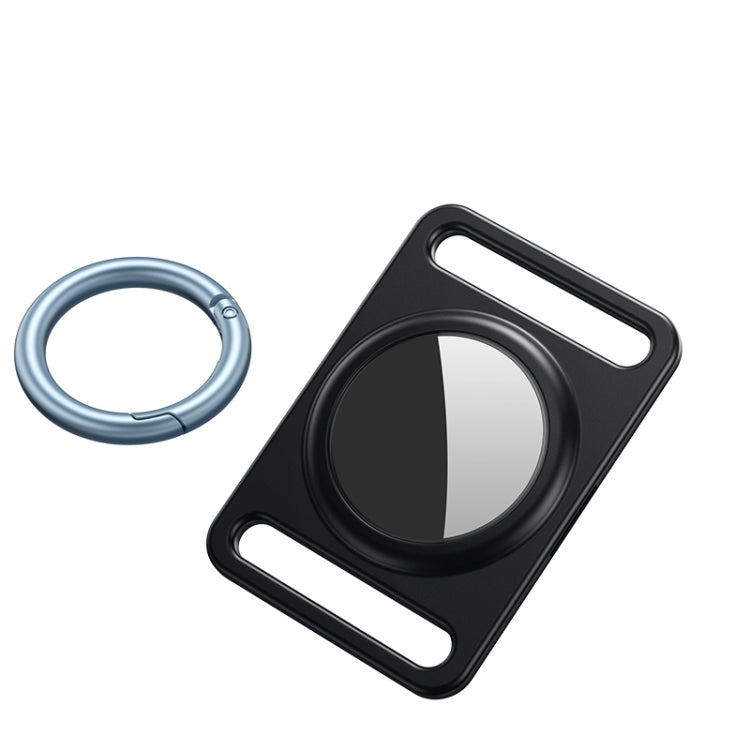 Étui de protection magnétique en métal avec porte-clés interchangeable pour AirTag 2e génération / AirTag 1re génération