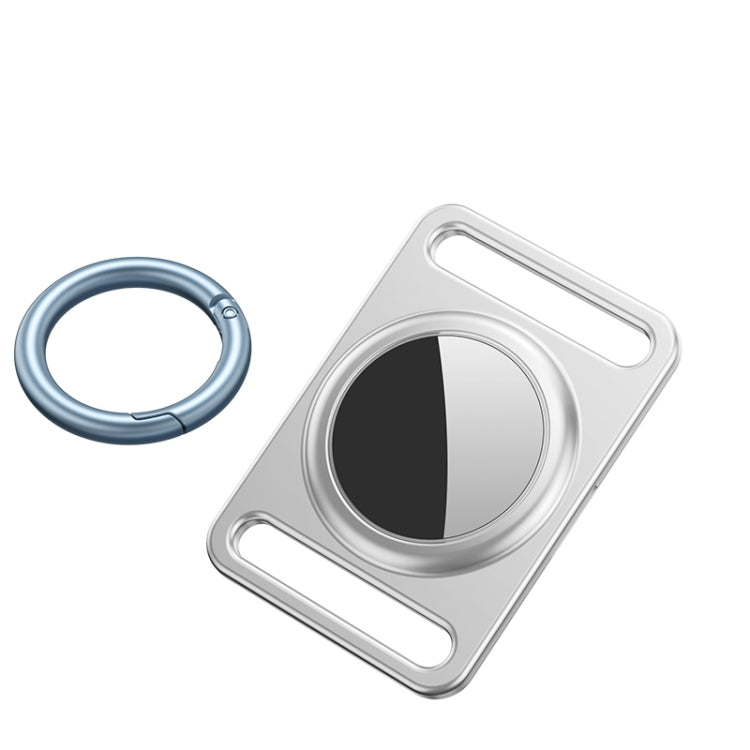 Étui de protection magnétique en métal avec porte-clés interchangeable pour AirTag 2e génération / AirTag 1re génération