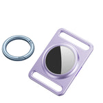 Étui de protection magnétique en métal avec porte-clés interchangeable pour AirTag 2e génération / AirTag 1re génération