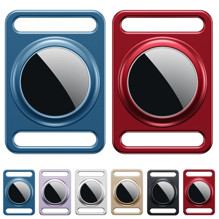Étui de protection magnétique en métal avec porte-clés interchangeable pour AirTag 2e génération / AirTag 1re génération