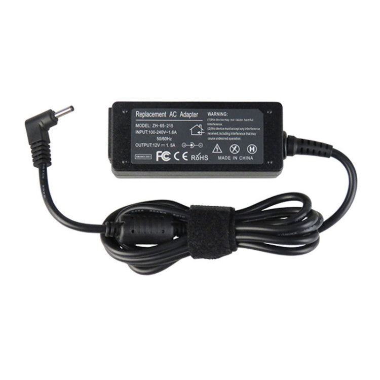 Adaptateur secteur 12V 1,5A ZH-65-215 pour ordinateur portable Acer, longueur du câble : 1,5 m