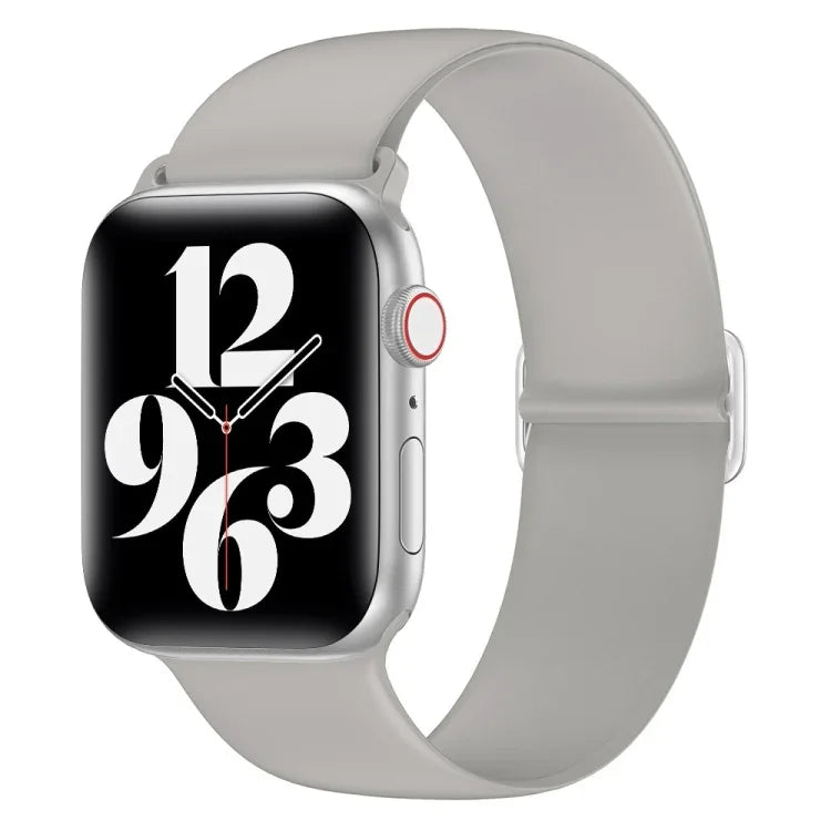 Bracelet de remplacement en silicone élastique pour Apple Watch Series 7 45mm / 6 & SE & 5 & 4 44mm / 3 & 2 & 1 42mm