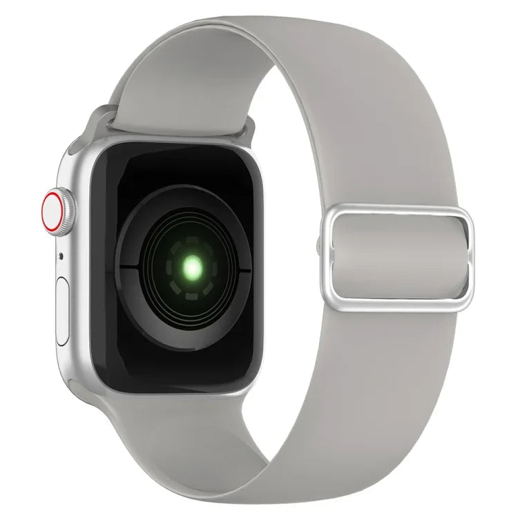 Bracelet de remplacement en silicone élastique pour Apple Watch Series 7 45mm / 6 & SE & 5 & 4 44mm / 3 & 2 & 1 42mm