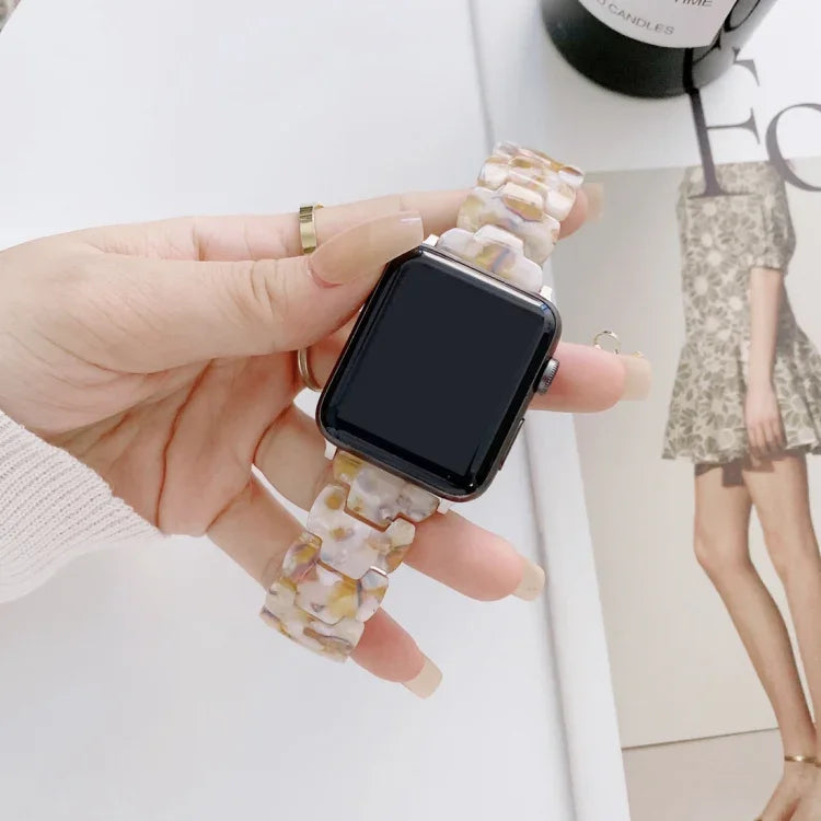 Bracelet de rechange en résine pour Apple Watch Series, 7 41mm / 6 & SE & 5 & 4 40mm / 3 & 2 & 1 38mm, 7 45mm / 6 & SE & 5 & 4 44mm / 3 & 2 & 1 42mm