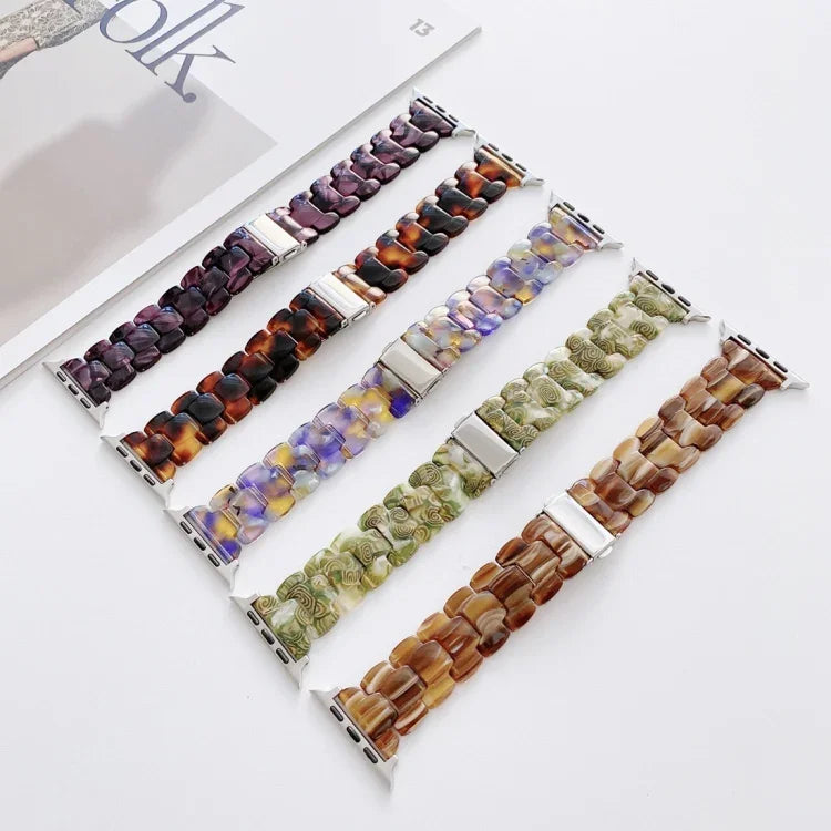Bracelet de rechange en résine pour Apple Watch Series, 7 41mm / 6 & SE & 5 & 4 40mm / 3 & 2 & 1 38mm, 7 45mm / 6 & SE & 5 & 4 44mm / 3 & 2 & 1 42mm