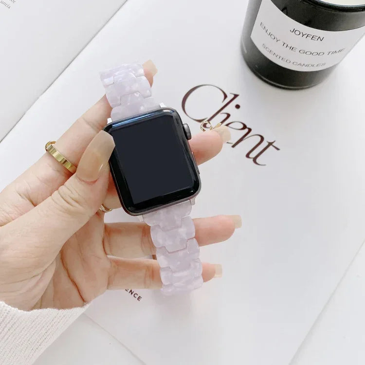 Bracelet de rechange en résine pour Apple Watch Series, 7 41mm / 6 & SE & 5 & 4 40mm / 3 & 2 & 1 38mm, 7 45mm / 6 & SE & 5 & 4 44mm / 3 & 2 & 1 42mm