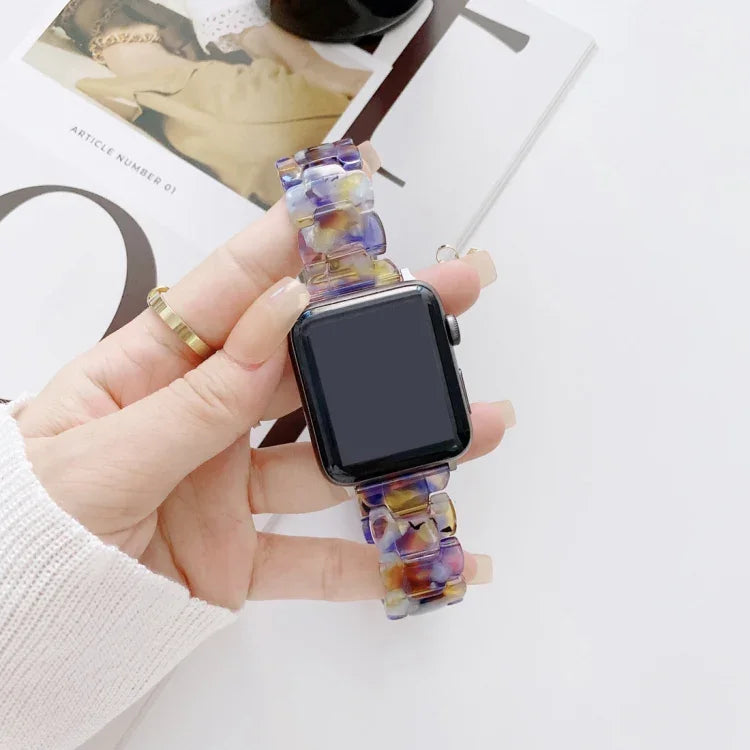 Bracelet de rechange en résine pour Apple Watch Series, 7 41mm / 6 & SE & 5 & 4 40mm / 3 & 2 & 1 38mm, 7 45mm / 6 & SE & 5 & 4 44mm / 3 & 2 & 1 42mm