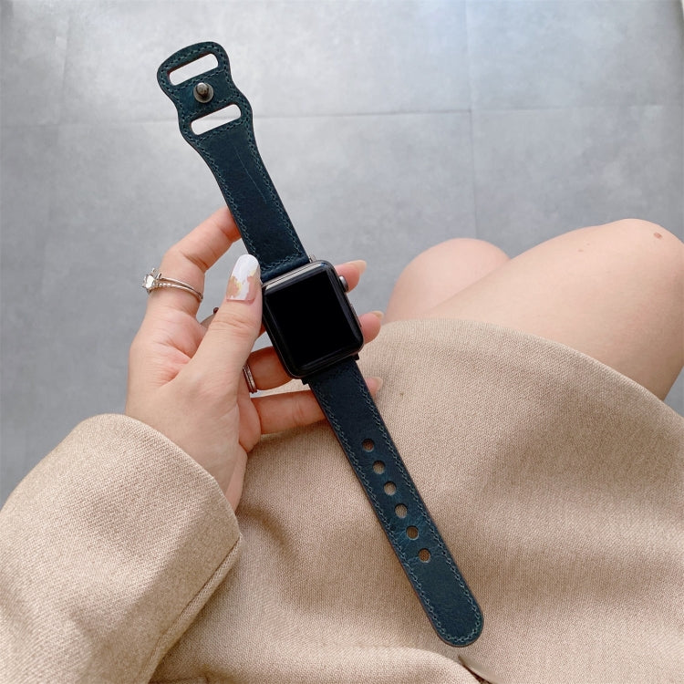 Bracelet de rechange en cuir rétro à boucle en forme de 8 pour Apple Watch Series, 7 41 mm / 6 & SE & 5 & 4 40 mm / 3 & 2 & 1 38 mm, 7 45 mm / 6 & SE & 5 & 4 44 mm / 3 & 2 & 1 42 mm