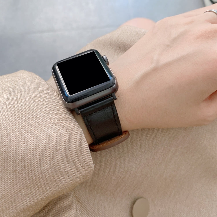 Bracelet de rechange en cuir rétro à boucle en forme de 8 pour Apple Watch Series, 7 41 mm / 6 & SE & 5 & 4 40 mm / 3 & 2 & 1 38 mm, 7 45 mm / 6 & SE & 5 & 4 44 mm / 3 & 2 & 1 42 mm