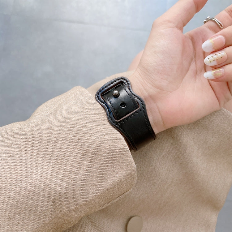 Bracelet de rechange en cuir rétro à boucle en forme de 8 pour Apple Watch Series, 7 41 mm / 6 & SE & 5 & 4 40 mm / 3 & 2 & 1 38 mm, 7 45 mm / 6 & SE & 5 & 4 44 mm / 3 & 2 & 1 42 mm