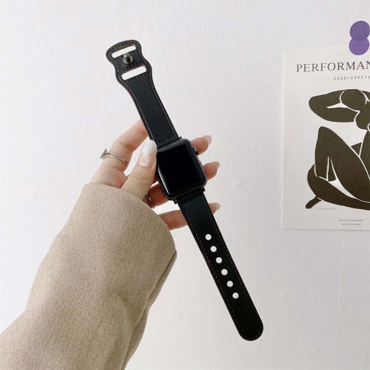 Bracelet de rechange en cuir rétro à boucle en forme de 8 pour Apple Watch Series, 7 41 mm / 6 & SE & 5 & 4 40 mm / 3 & 2 & 1 38 mm, 7 45 mm / 6 & SE & 5 & 4 44 mm / 3 & 2 & 1 42 mm