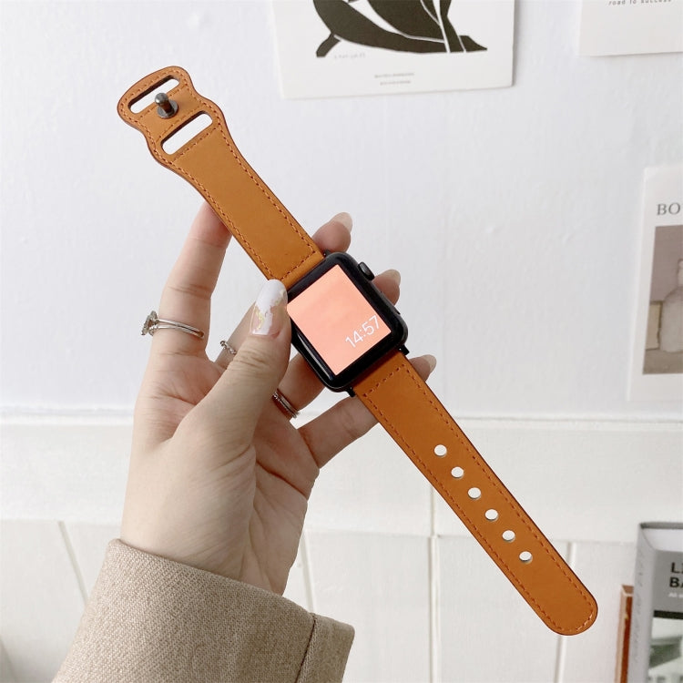 Bracelet de rechange en cuir rétro à boucle en forme de 8 pour Apple Watch Series, 7 41 mm / 6 & SE & 5 & 4 40 mm / 3 & 2 & 1 38 mm, 7 45 mm / 6 & SE & 5 & 4 44 mm / 3 & 2 & 1 42 mm