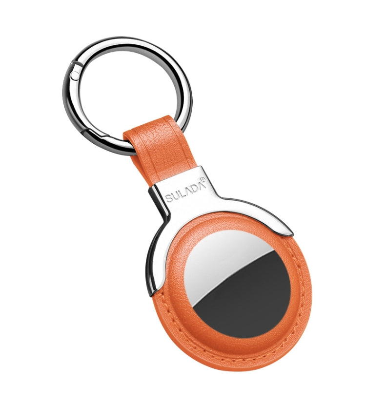 SULADA Étui de protection en cuir avec anneau de porte-clés interchangeable pour AirTag 2e génération / AirTag 1re génération