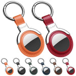 SULADA Étui de protection en cuir avec anneau de porte-clés interchangeable pour AirTag 2e génération / AirTag 1re génération