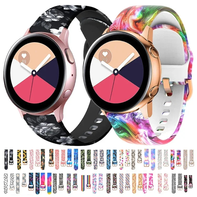 Bracelet de montre de remplacement en silicone imprimé, pour Samsung Galaxy Watch 42mm
