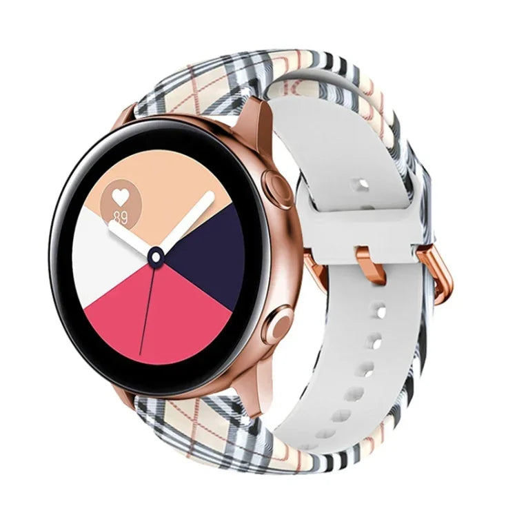 Bracelet de montre de remplacement en silicone imprimé, pour Samsung Galaxy Watch 46mm