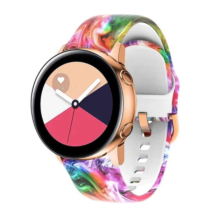Bracelet de montre de remplacement en silicone imprimé, pour Samsung Galaxy Watch 46mm