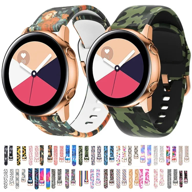 Bracelet de montre de remplacement en silicone imprimé, pour Samsung Galaxy Watch 46mm